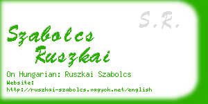 szabolcs ruszkai business card